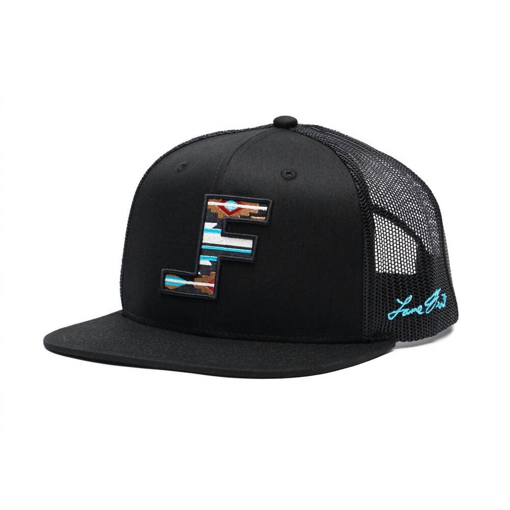 NEW LANE FROST men's aztec snapback cap in black